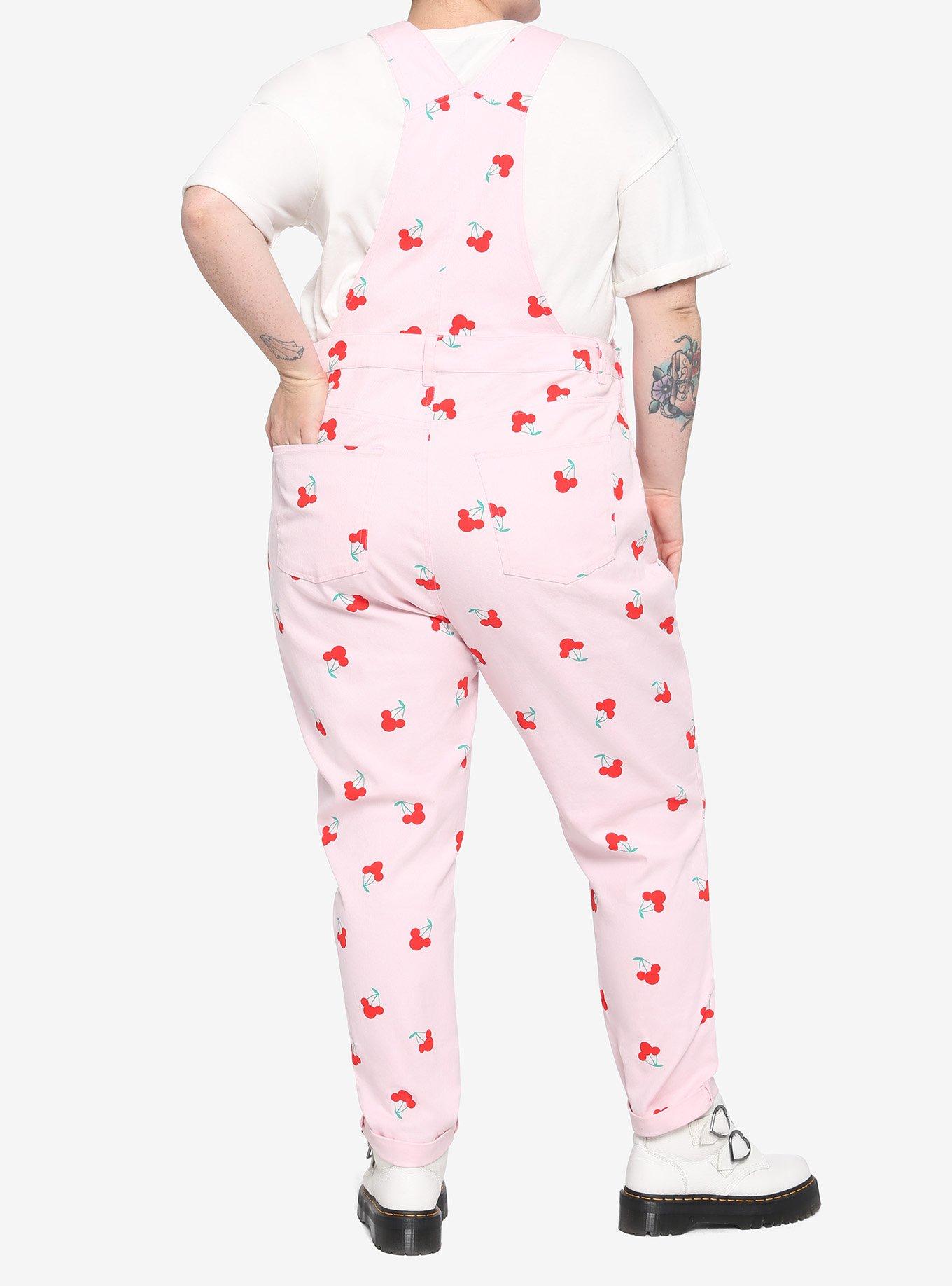 Her Universe Disney Minnie Mouse Cherry Overalls Plus Size, MULTI, alternate