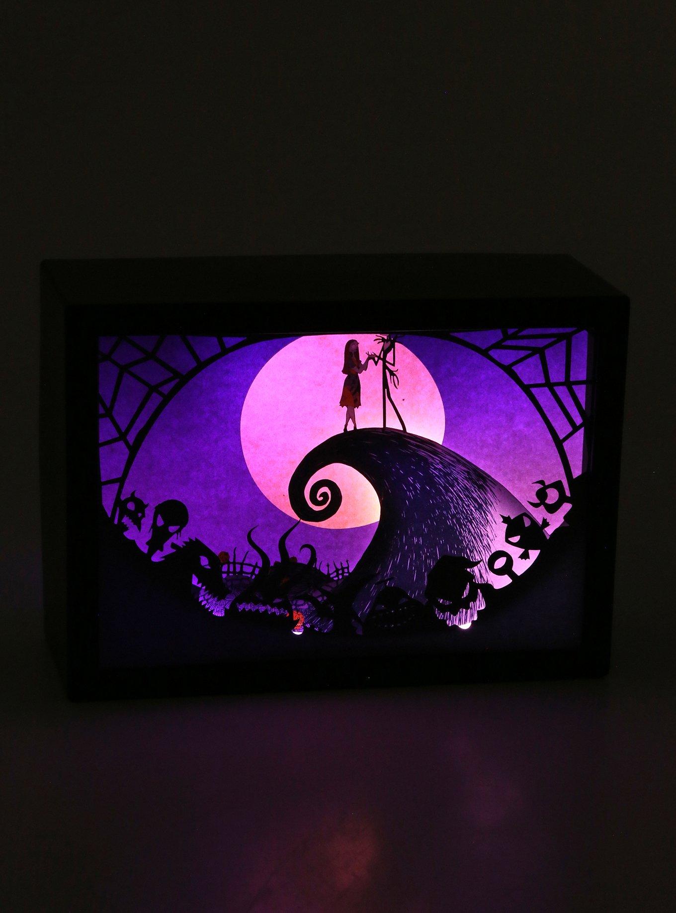 The Nightmare Before Christmas Spiral Hill Scene Lit Light Box, , alternate