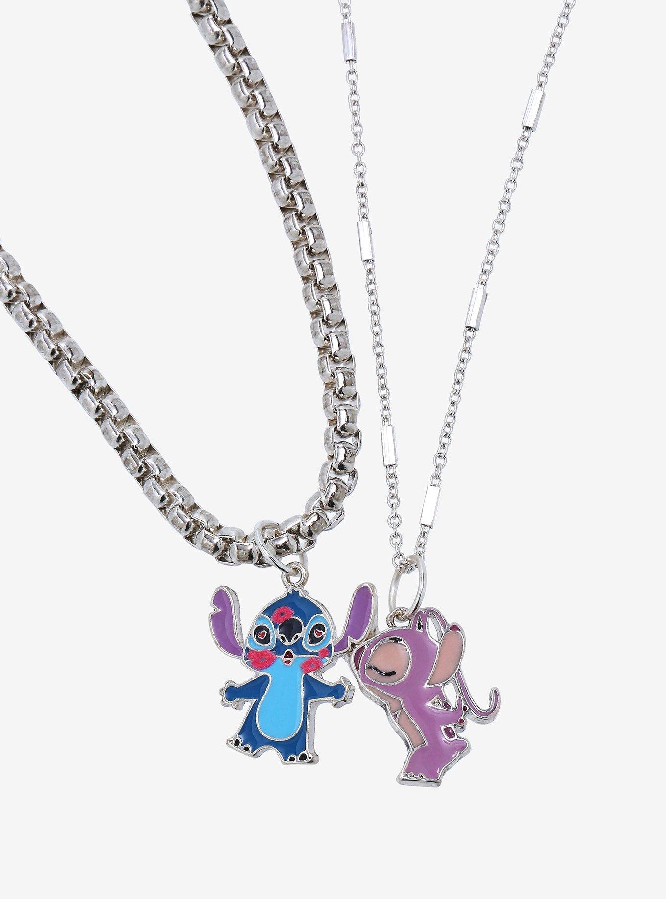 Disney Lilo & Stitch: The Series Stitch & Angel Kisses Necklace Set - BoxLunch Exclusive, , alternate