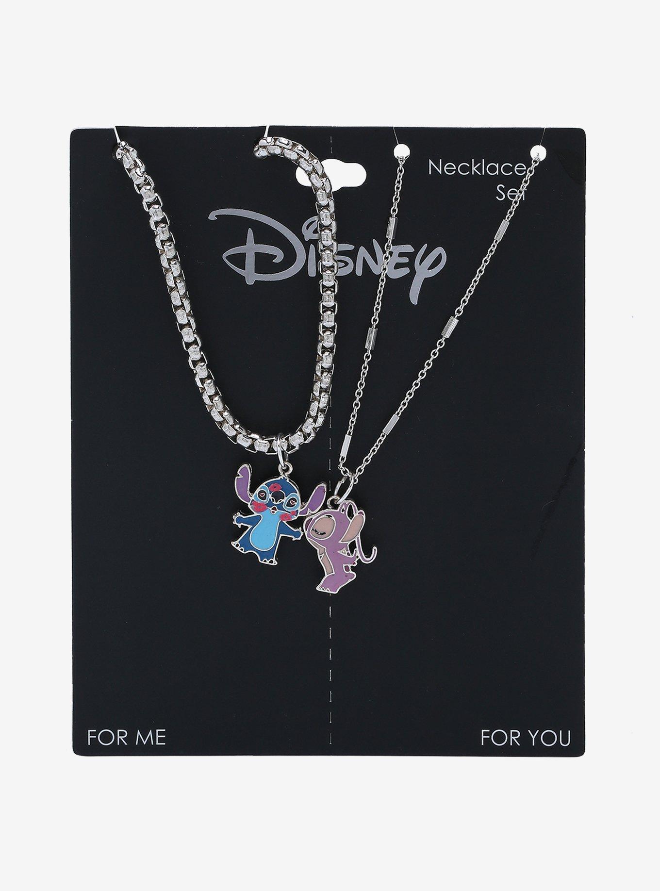 Disney Lilo & Stitch: The Series Stitch & Angel Kisses Necklace Set - BoxLunch Exclusive, , alternate
