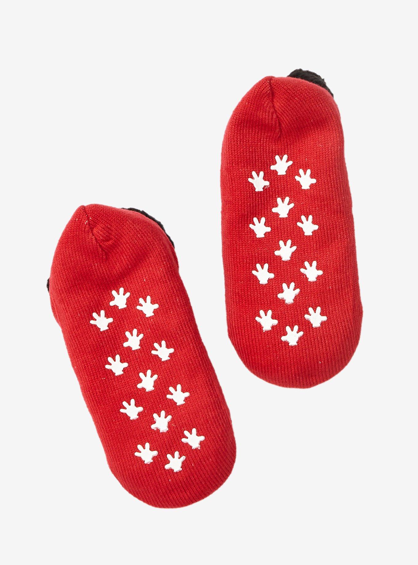 Disney Mickey Mouse Cartoon Pose Slipper Socks - BoxLunch Exclusive, , alternate