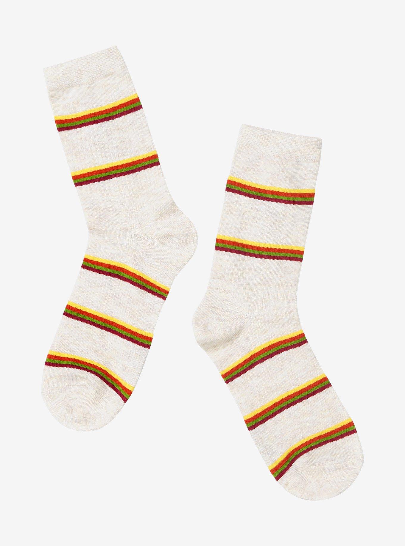 Disney Pixar Ratatouille Chef Remy Striped Crew Socks - BoxLunch Exclusive