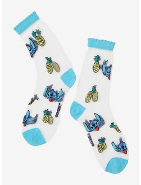 Disney Lilo & Stitch Pineapple Sheer Socks - BoxLunch Exclusive, , hi-res