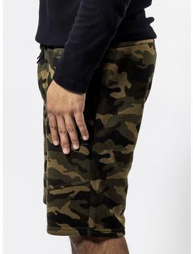 Camo Slant Zipper Pocket Shorts, , hi-res