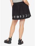 Moon Phase Border Skirt Plus Size, BLACK, alternate