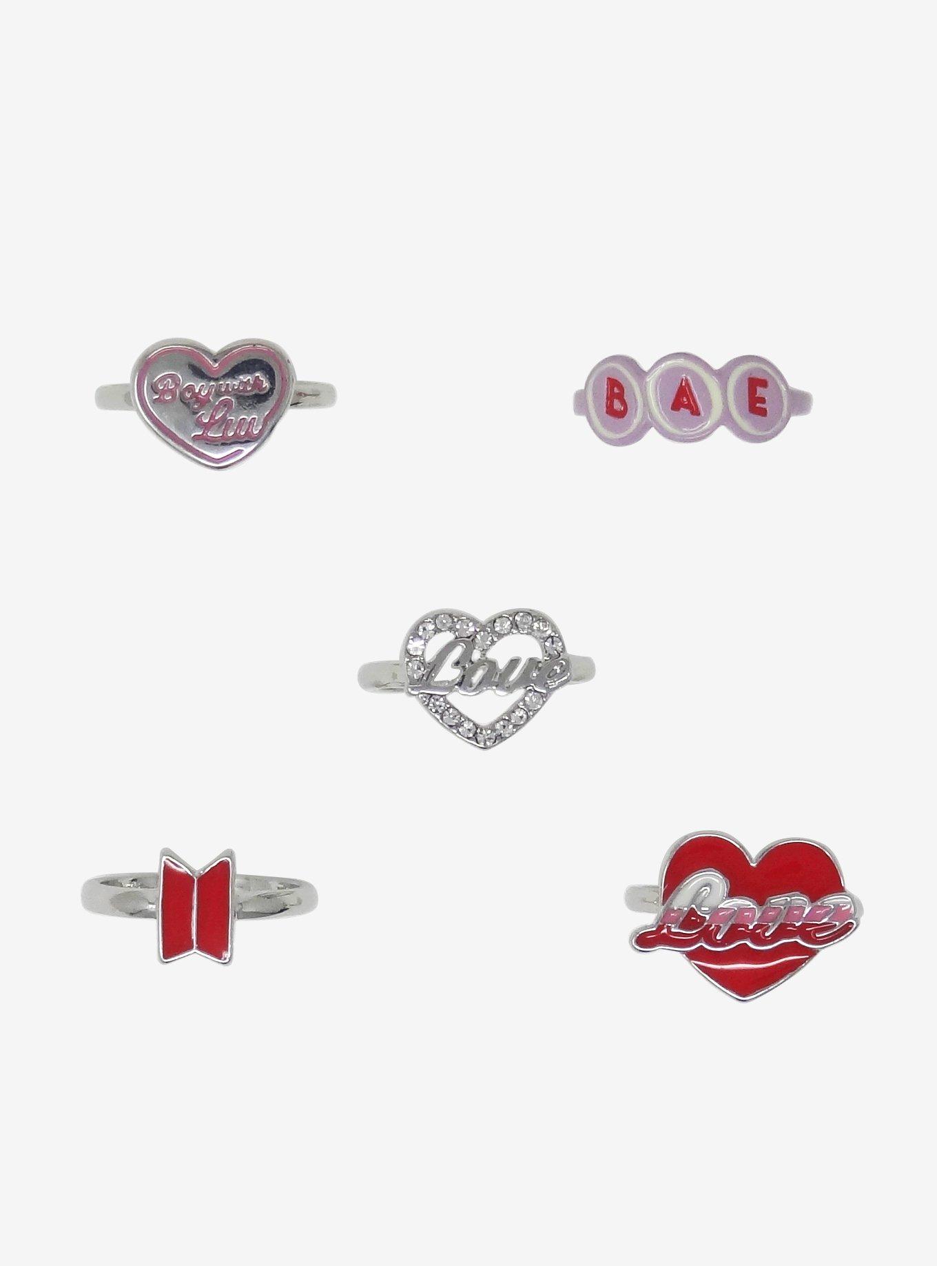 BTS Boy With Luv Ring Set, , alternate