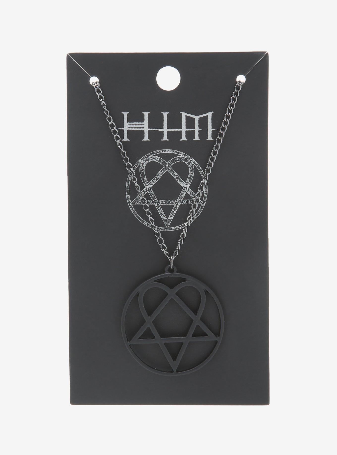 HIM Heartagram Symbol Necklace, , alternate