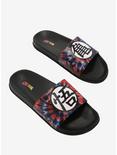 Dragon Ball Z Kanji Tie-Dye Slide Sandals, MULTI, alternate