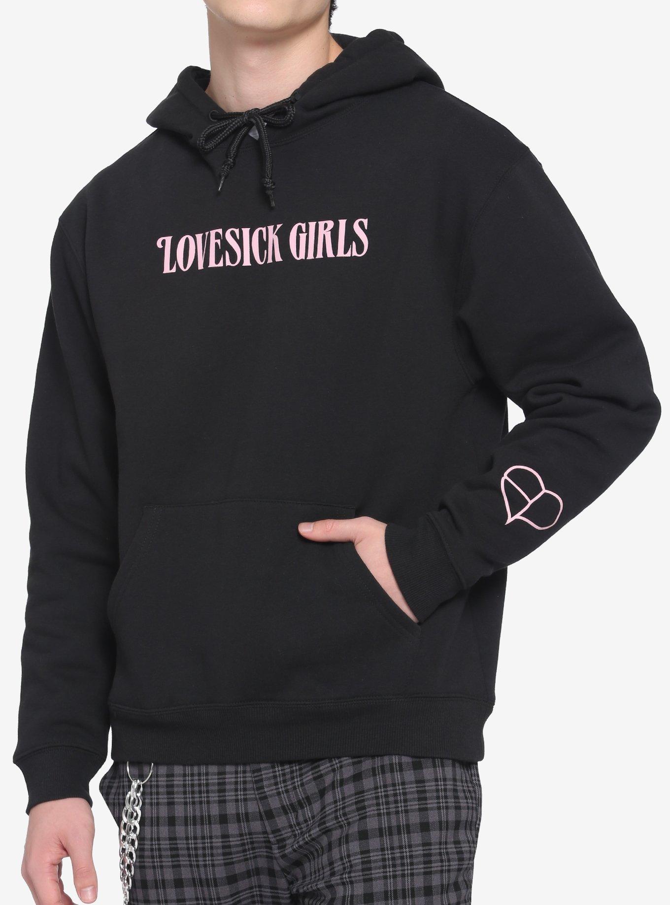 BLACKPINK Lovesick Girls Hoodie, BLACK, alternate