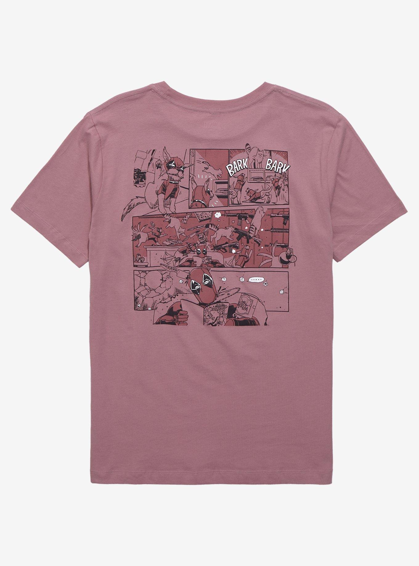 Marvel Deadpool Comic Strip T-Shirt - BoxLunch Exclusive, ROSE, alternate