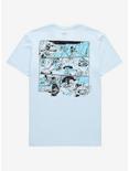 Marvel Captain America & Winter Soldier Comic Story Tonal T-Shirt - BoxLunch Exclusive, LIGHT BLUE, alternate