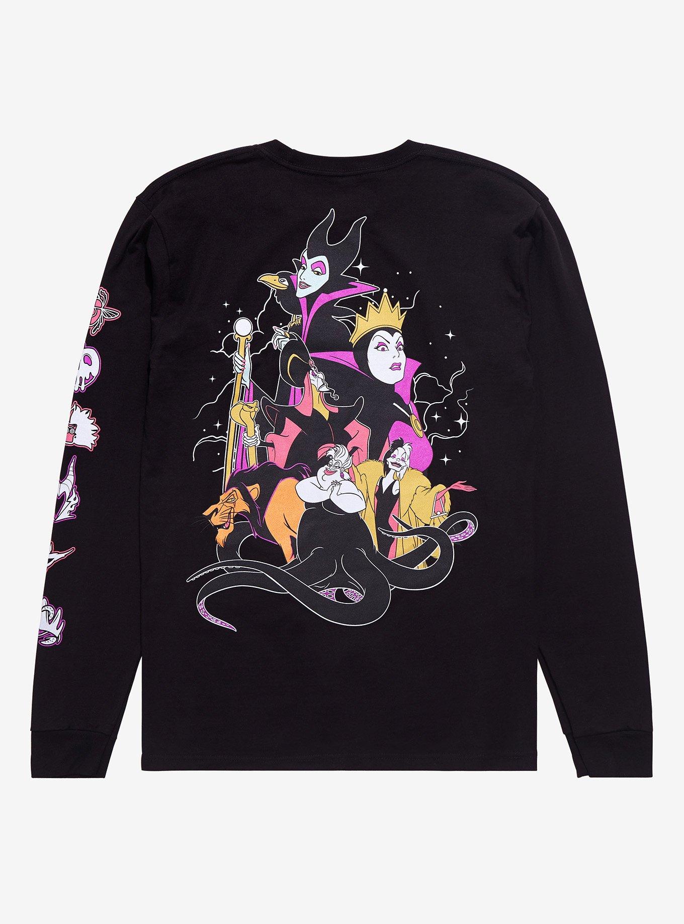 Disney Villains Made For Mayhem Long Sleeve T-Shirt - BoxLunch Exclusive, BLACK, alternate
