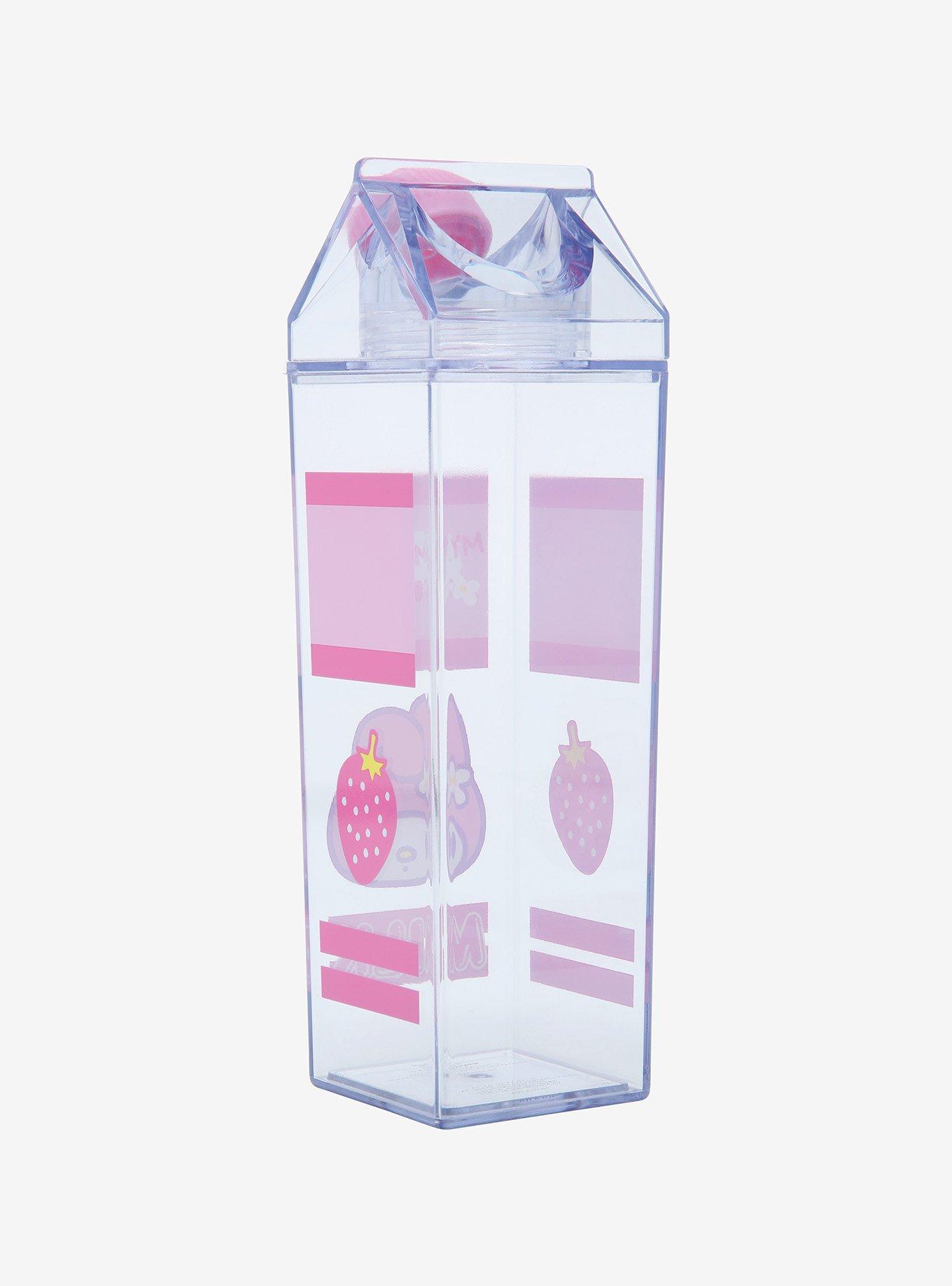 Hot Topic, Dining, Strawberry Milk Carton Water Bottle