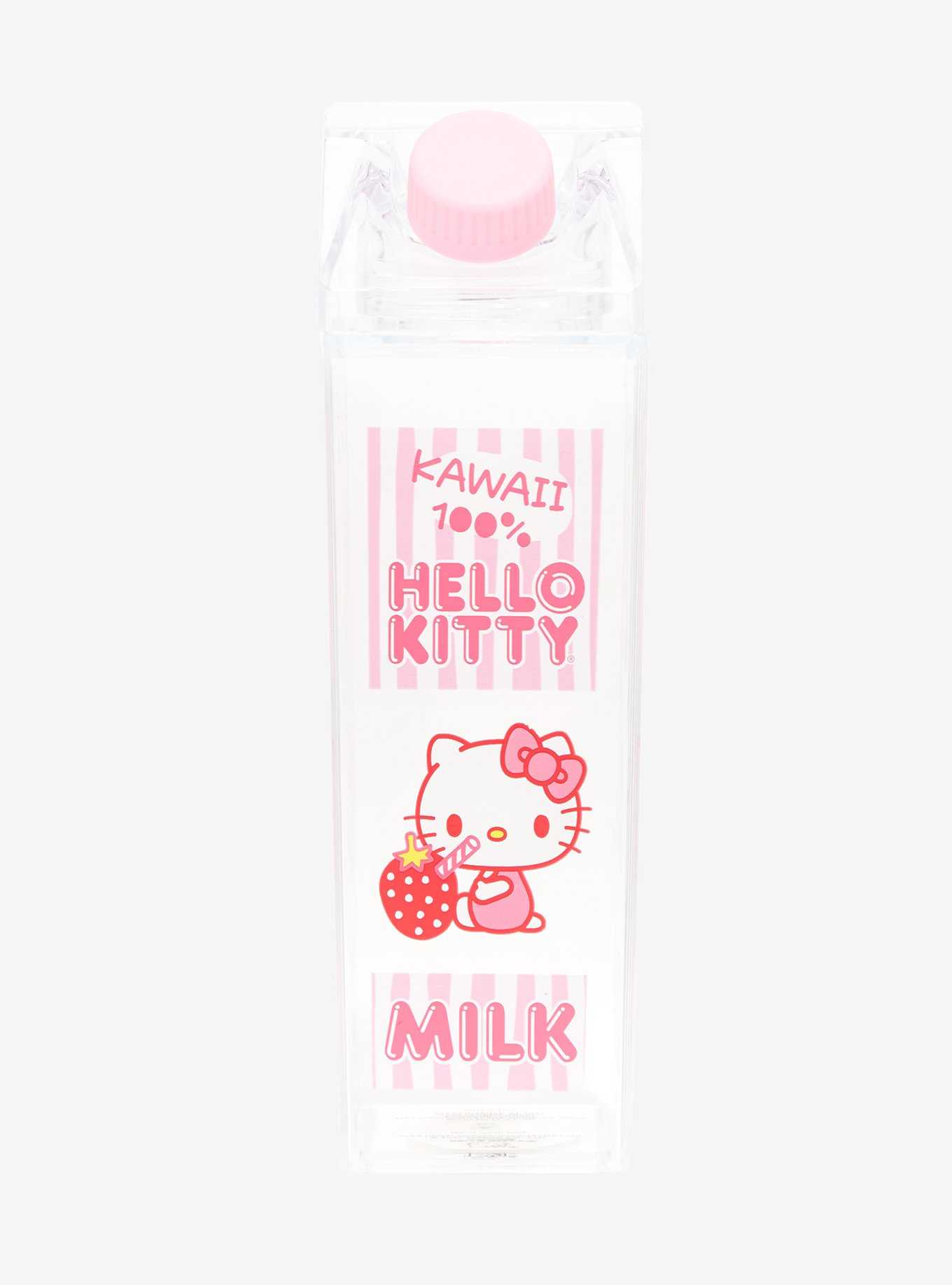 Hello Kitty Strawberry Milk Carton Water Bottle, , hi-res