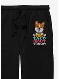 Corgi Taco Bout Yummy Pajama Pants, BLACK, alternate