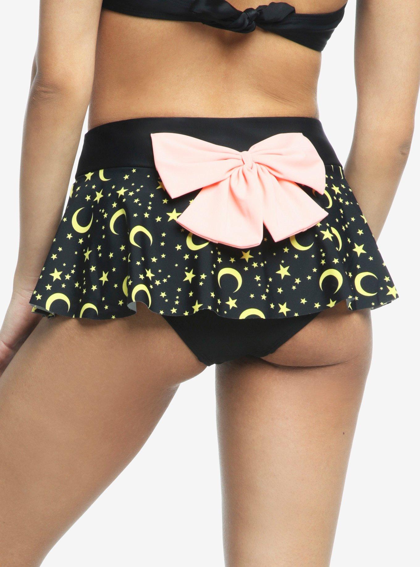Sailor Moon Luna Skirted Swim Bottoms, MULTI, alternate