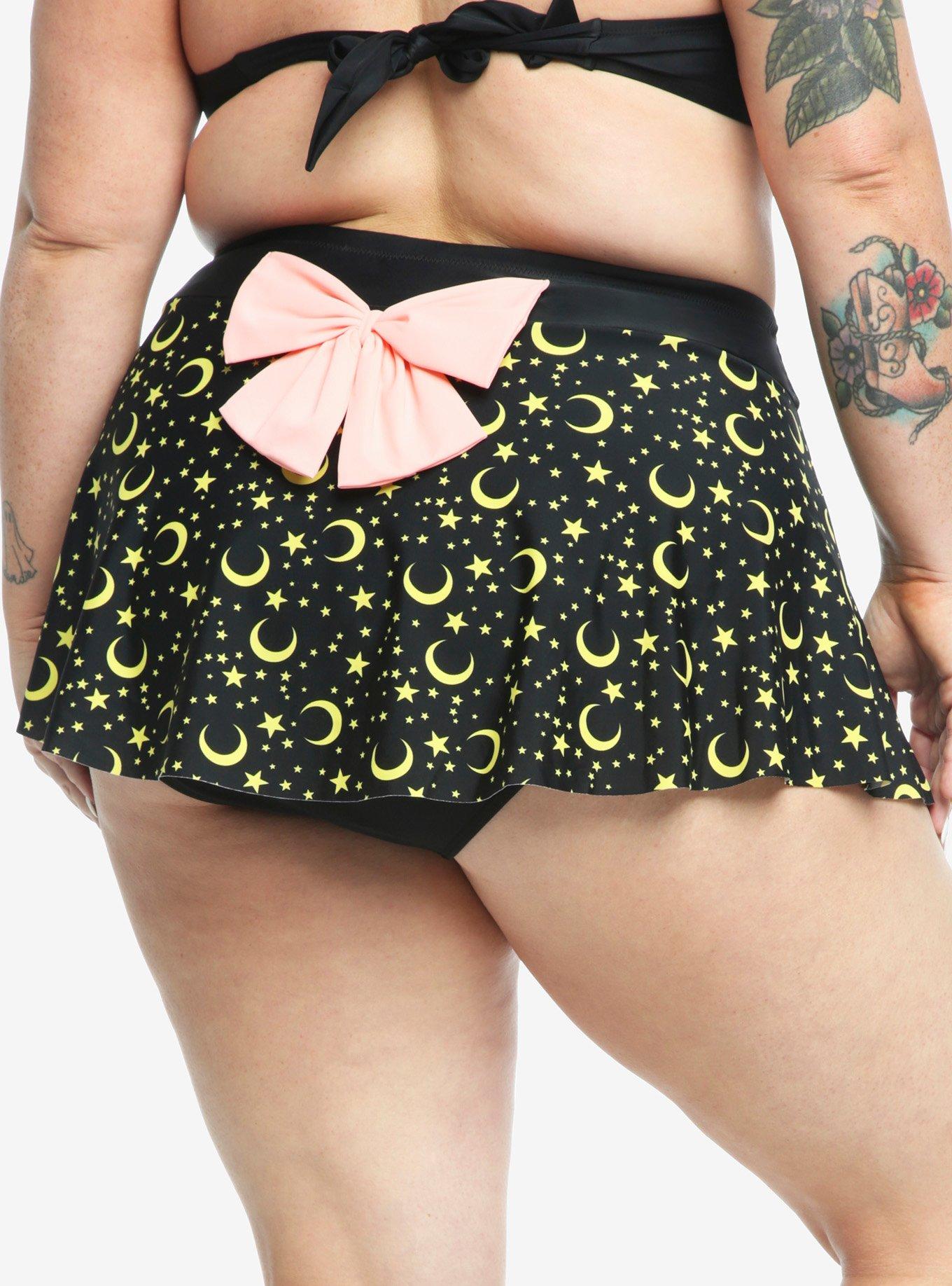 Sailor Moon Luna Skirted Swim Bottoms Plus Size, MULTI, alternate