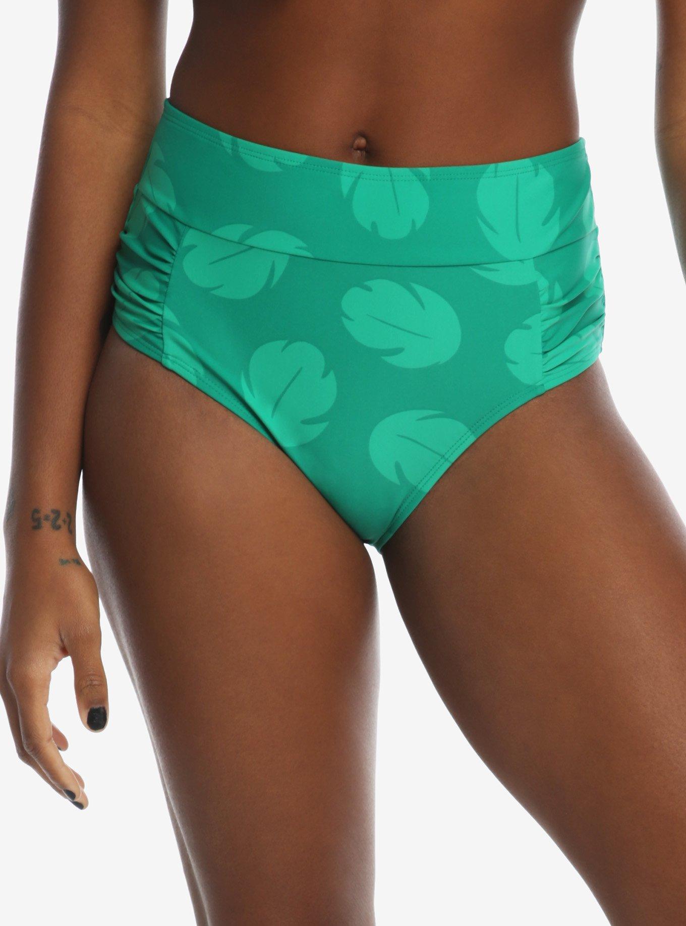 Disney Lilo & Stitch Leaf High-Waisted Swim Bottoms, MULTI, alternate