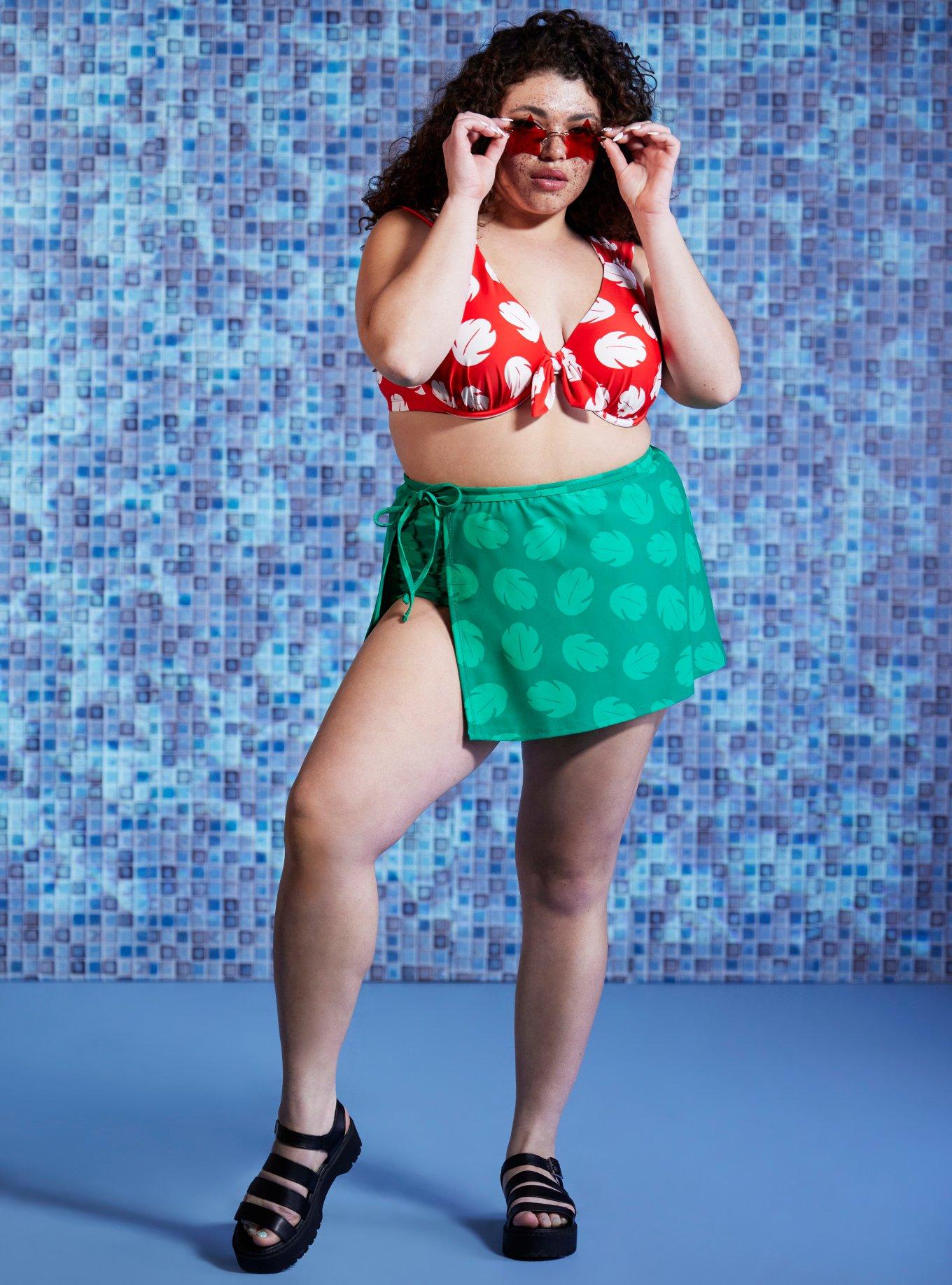 Disney Lilo & Stitch Leaf Sarong Cover-Up Plus Size, MULTI, alternate