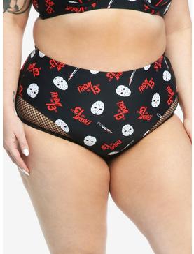 Friday The 13th Jason Mask High-Waisted Swim Bottoms Plus Size, , hi-res
