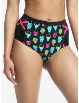Universal Monsters Heads High-Waisted Swim Bottoms, , hi-res