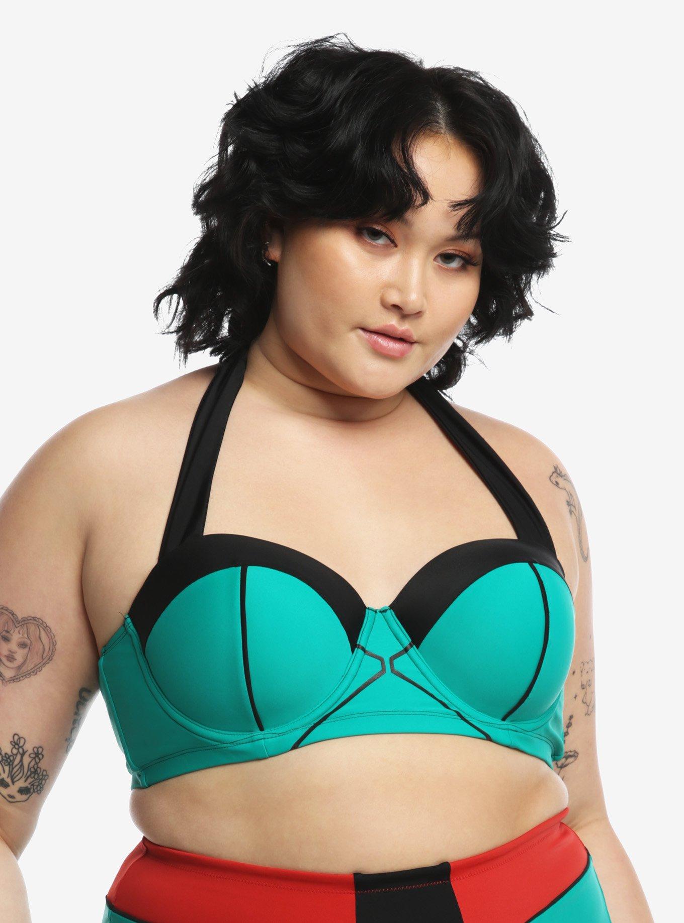 My Hero Academia Deku Halter Swim Top Plus Size, MULTI, alternate