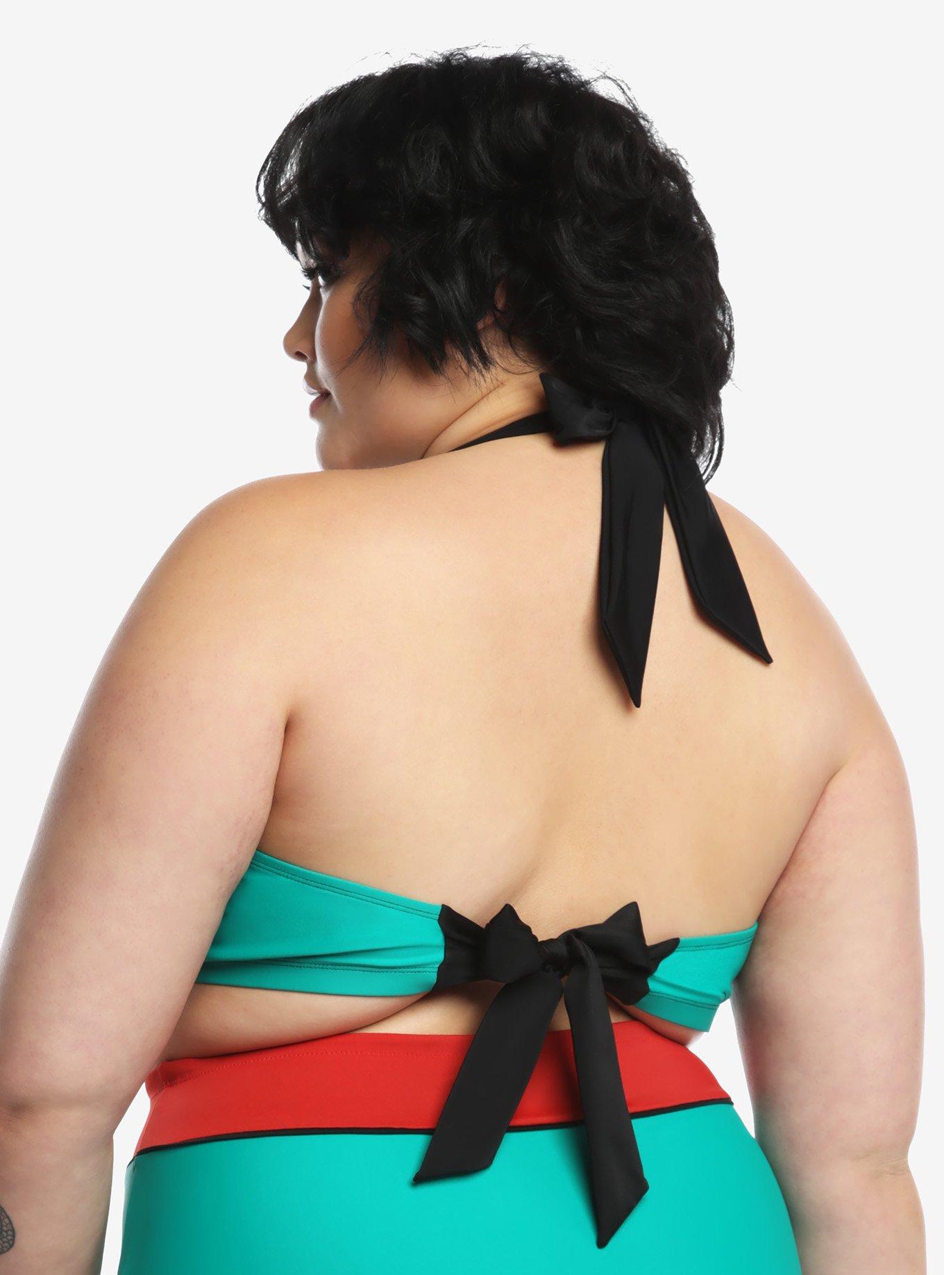 My Hero Academia Deku Halter Swim Top Plus Size, MULTI, alternate