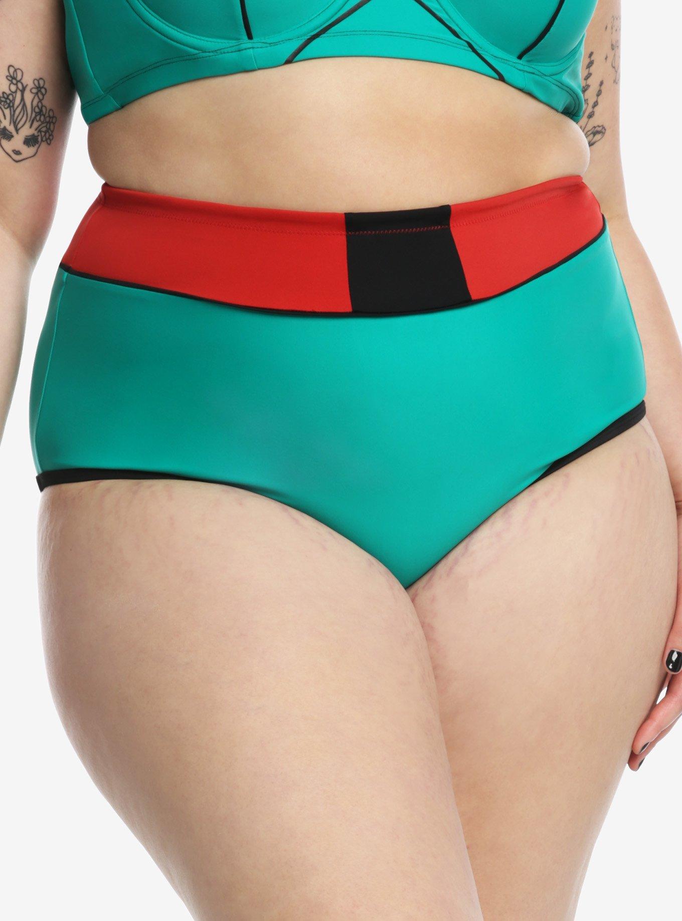 My Hero Academia Deku High-Waisted Swim Bottoms Plus Size, MULTI, alternate