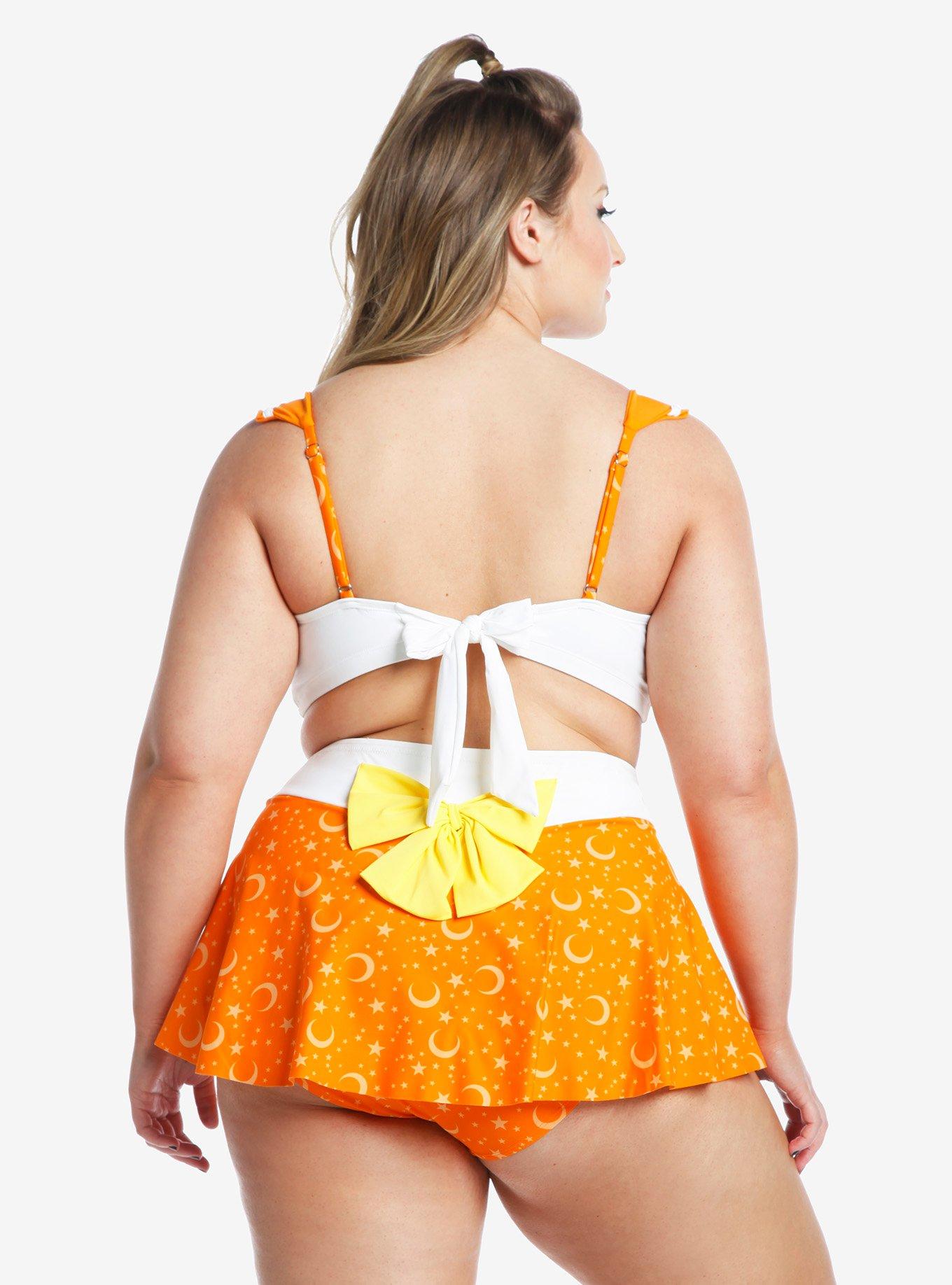 Sailor Moon Sailor Venus Cosplay Swim Top Plus Size, MULTI, alternate