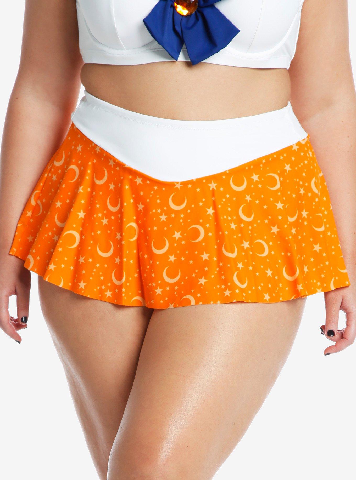 Sailor Moon Sailor Venus Skirted Swim Bottoms Plus Size, MULTI, alternate