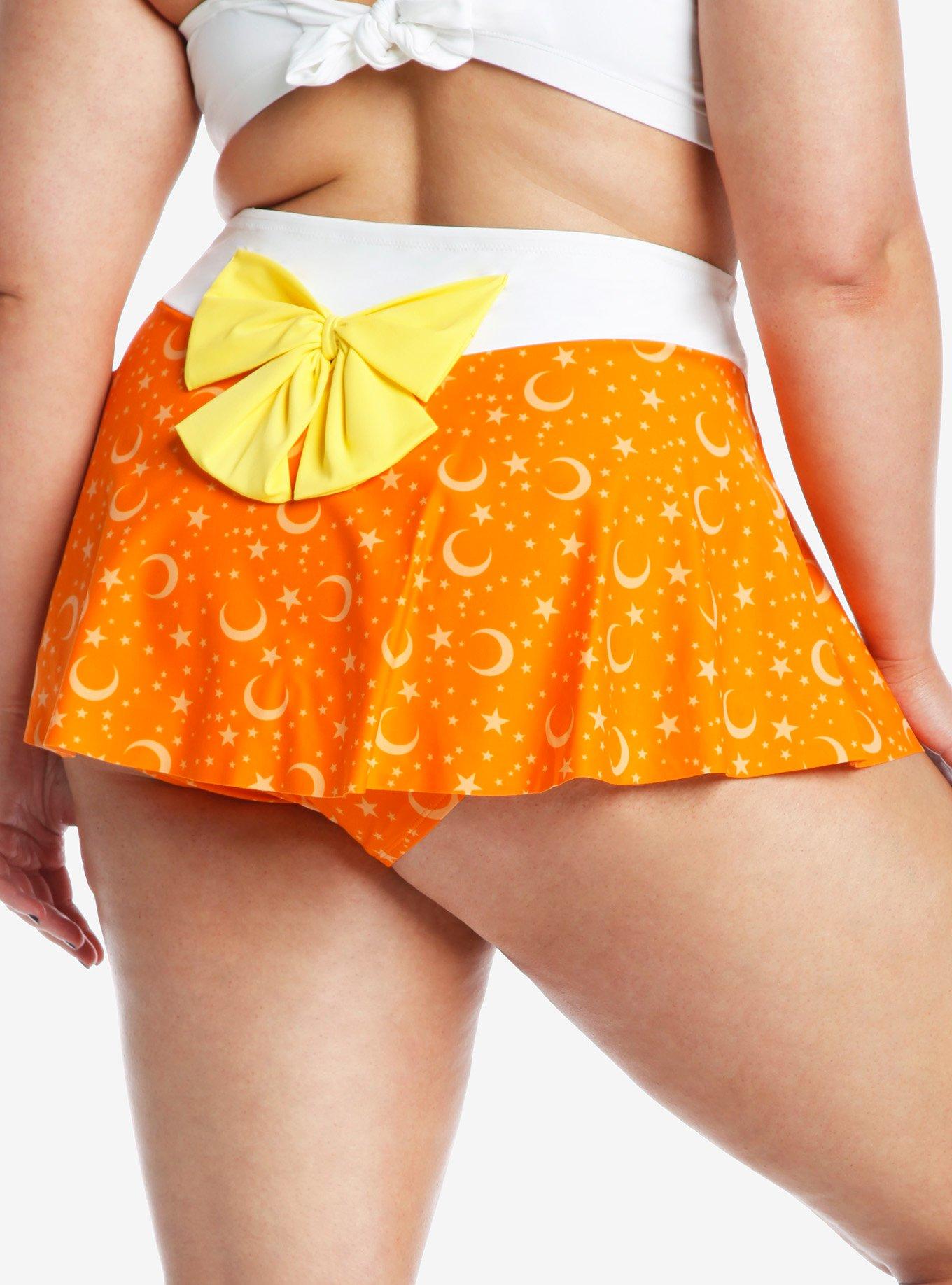 Sailor Moon Sailor Venus Skirted Swim Bottoms Plus Size, MULTI, alternate