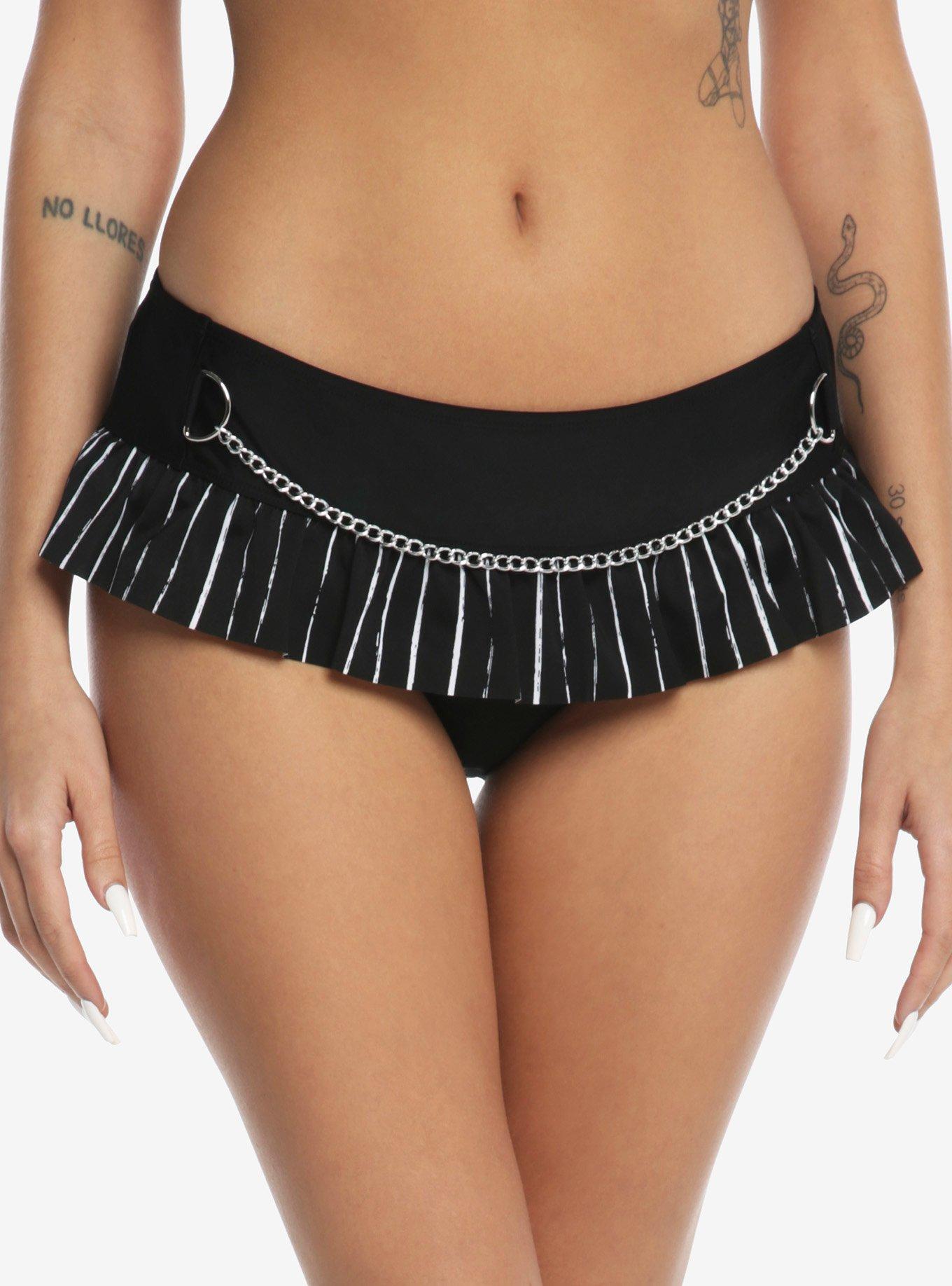 The Nightmare Before Christmas Jack Skellington Skirted Chain Swim Bottoms, MULTI, alternate