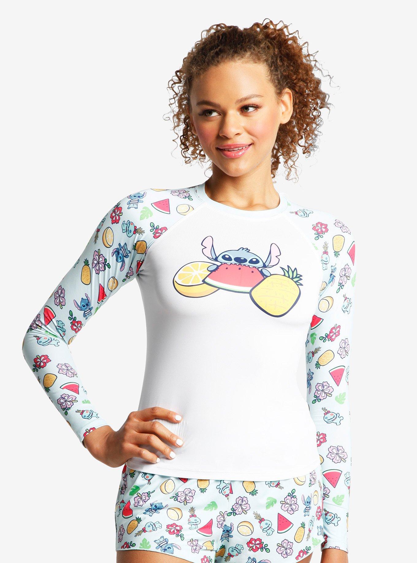 Disney Lilo & Stitch Fruit Girls Rash Guard, MULTI, alternate