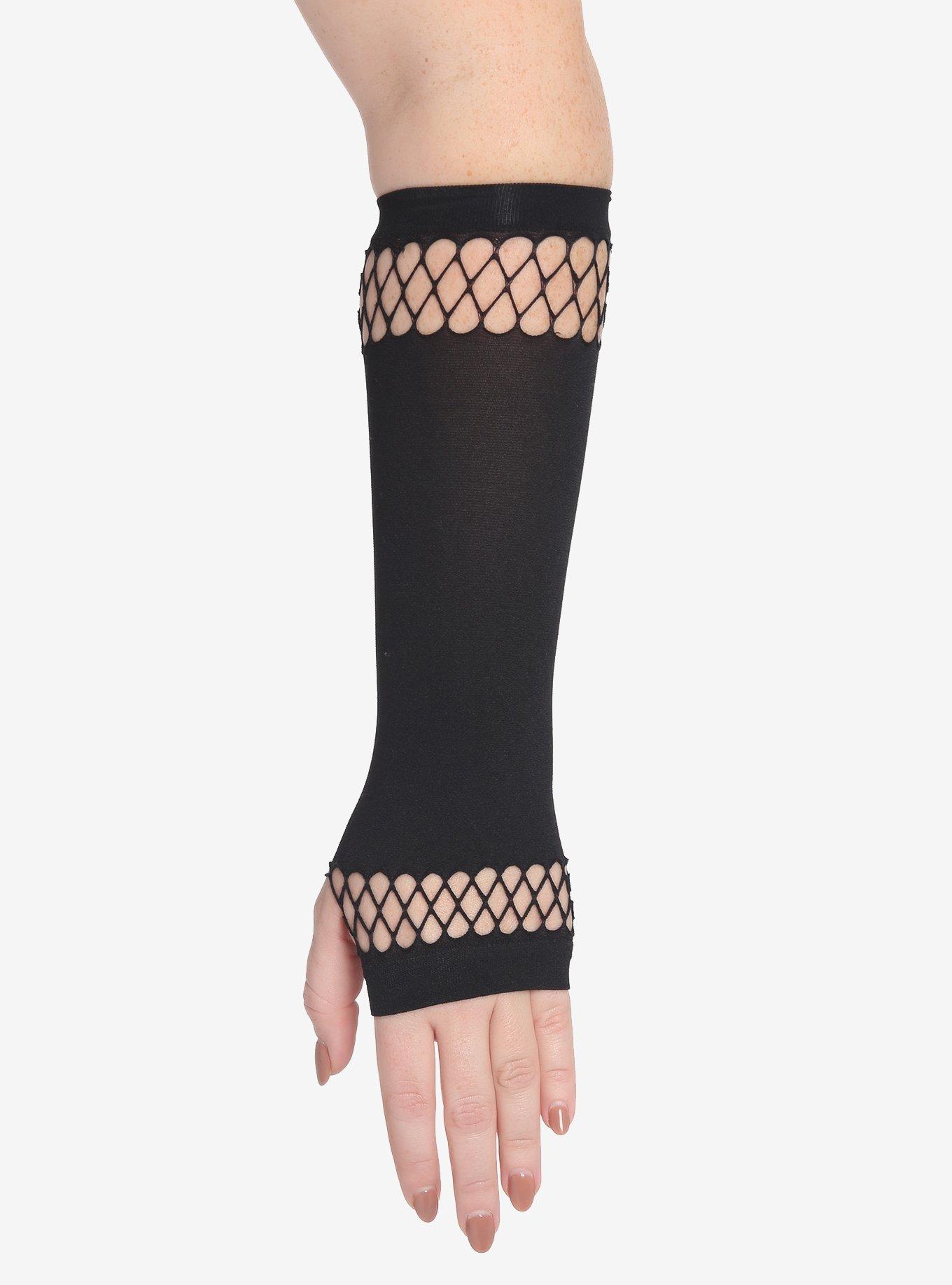 Fishnet Arm Warmers Plus Size, , alternate