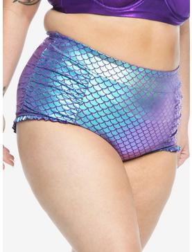 Disney The Little Mermaid Scale High-Waisted Swim Bottoms Plus Size, , hi-res