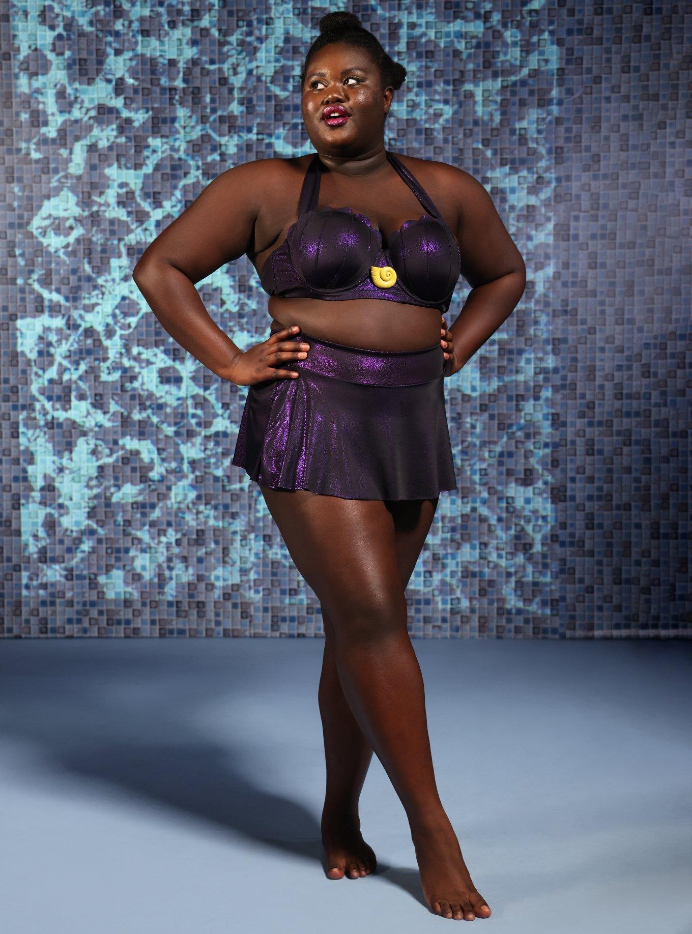 Disney The Little Mermaid Ursula Swim Top Plus Size, MULTI, alternate