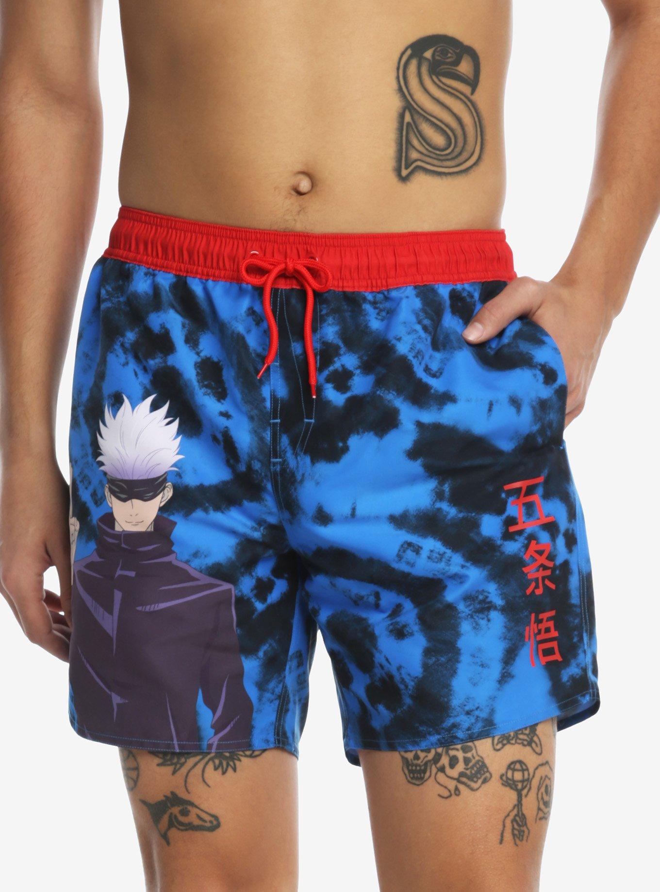 Jujutsu Kaisen Blue Wash Swim Trunks, MULTI, alternate