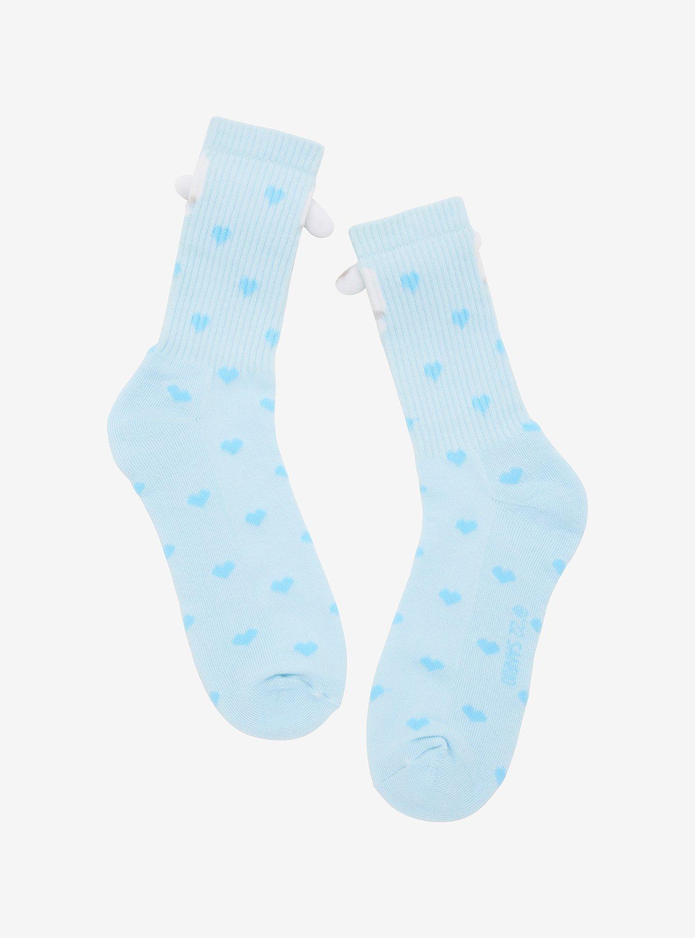 Cinnamoroll Plush Head Crew Socks, , alternate