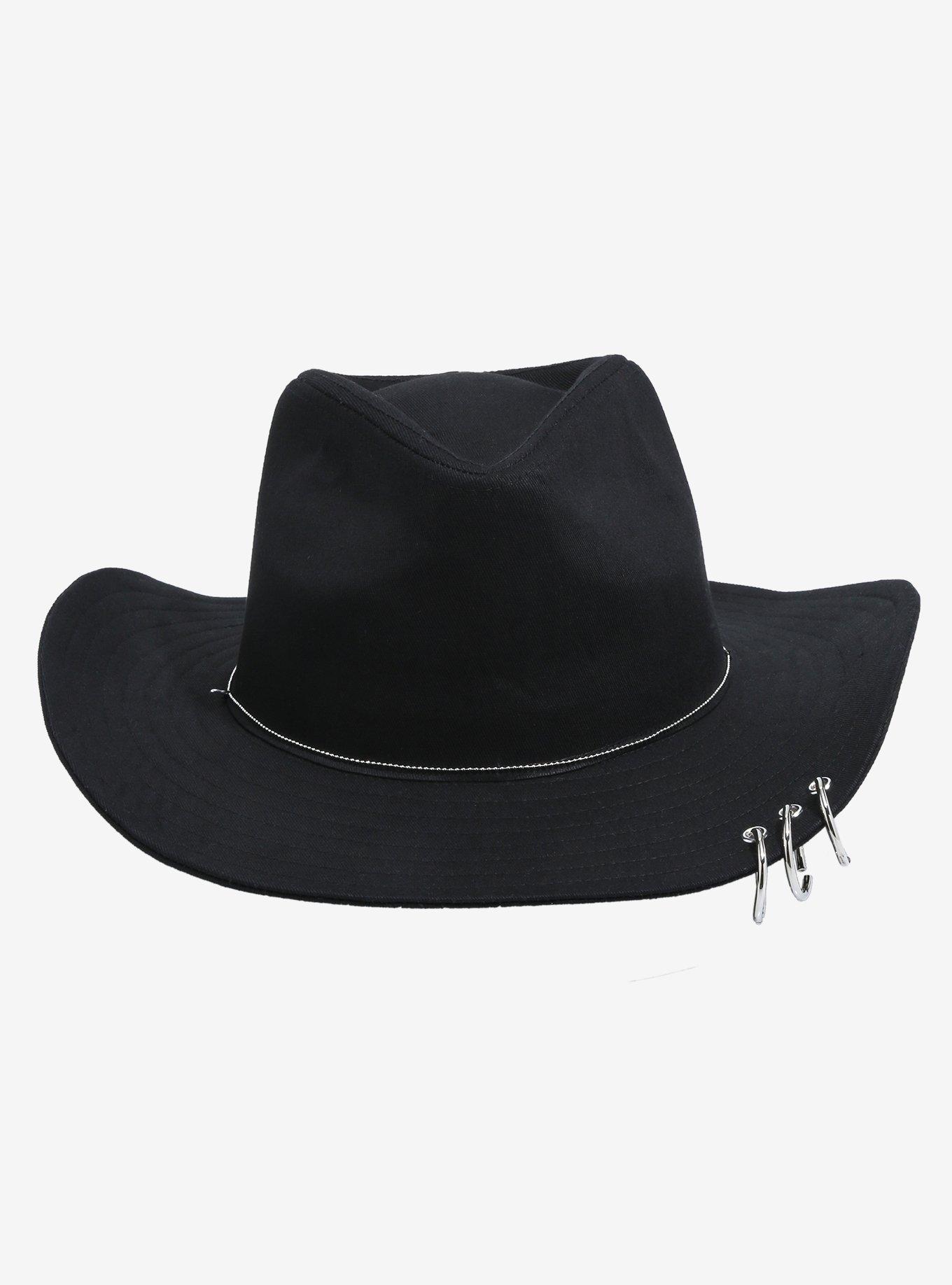 Black Pierced Cowgirl Hat, , alternate