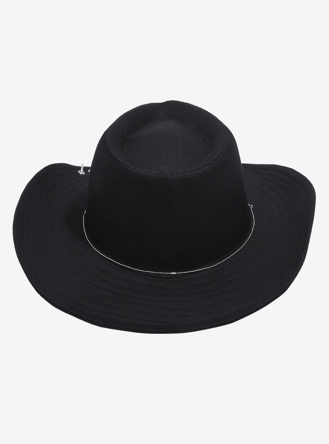 Black Pierced Cowgirl Hat, , alternate
