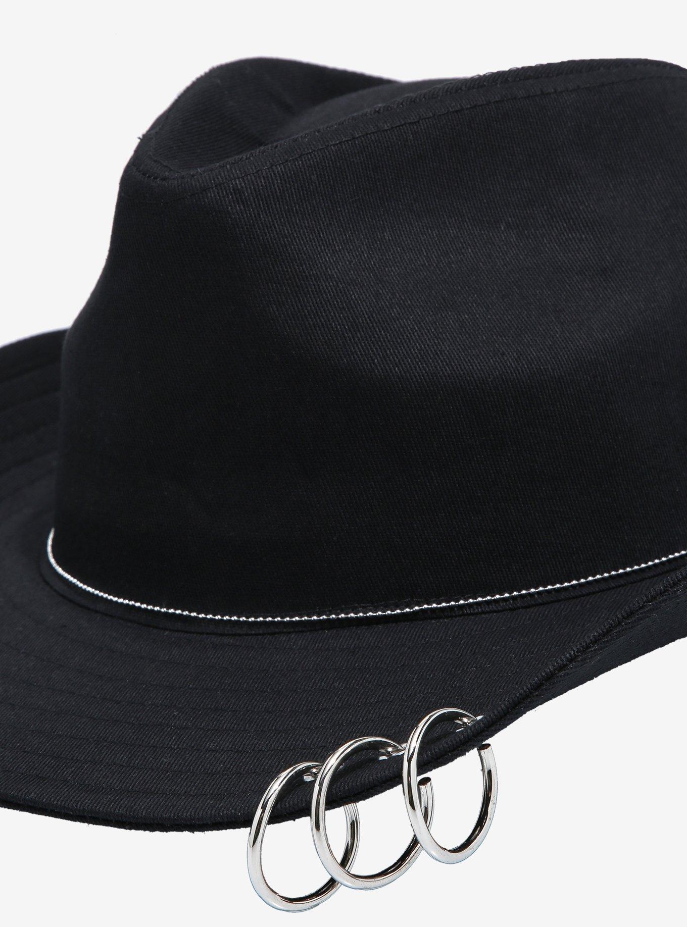 Black Pierced Cowgirl Hat, , alternate