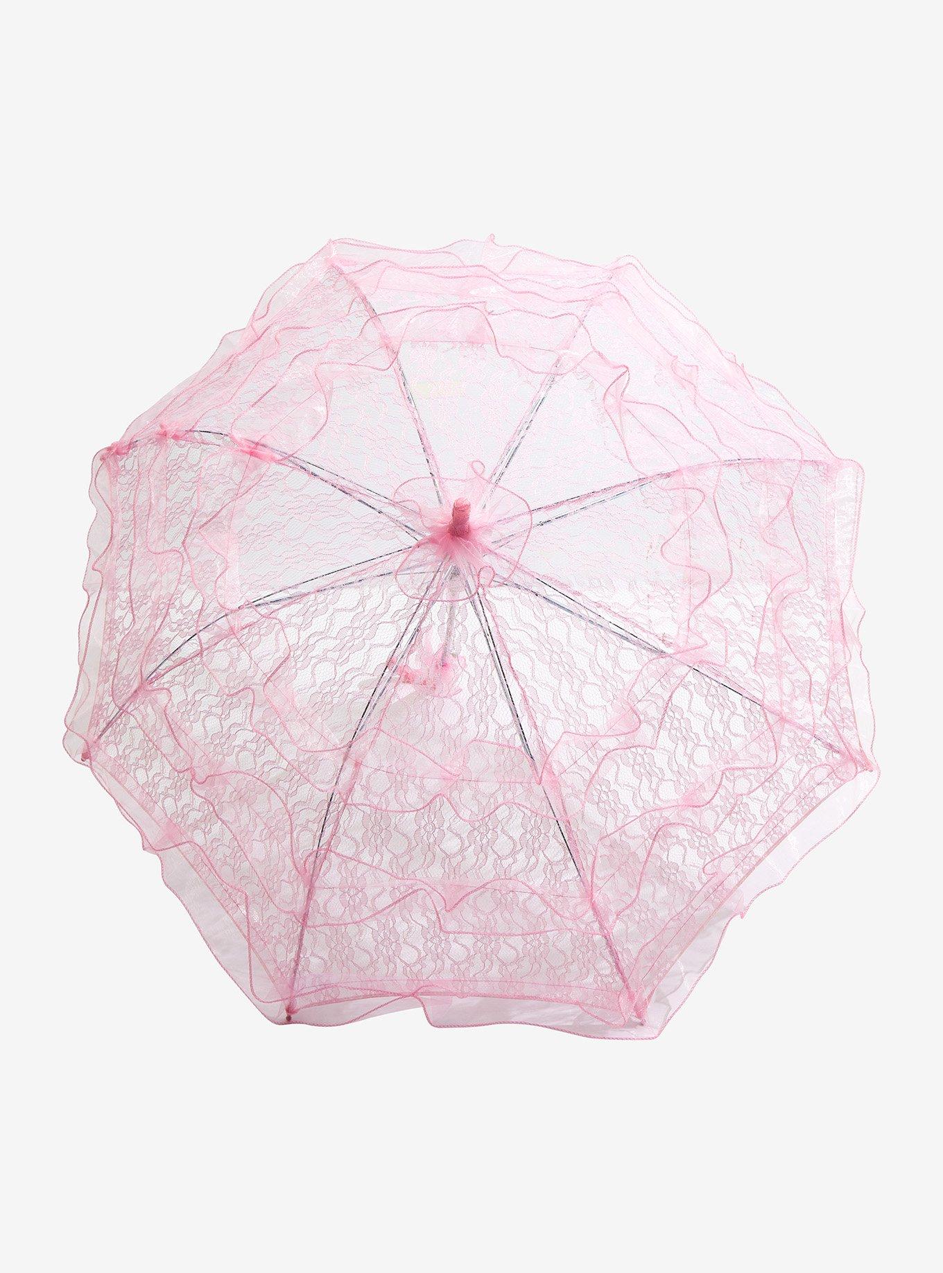 Pink Fishnet Parasol, , alternate
