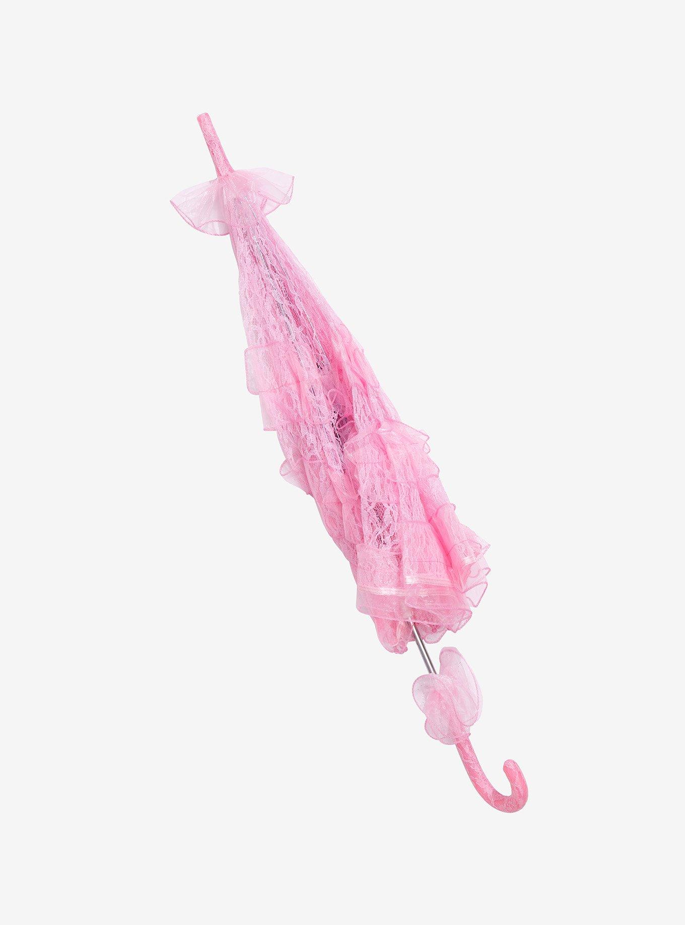 Pink Fishnet Parasol, , alternate