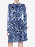 Disney Mickey Mouse Constellation Velvet Long-Sleeve Dress, MULTI, alternate