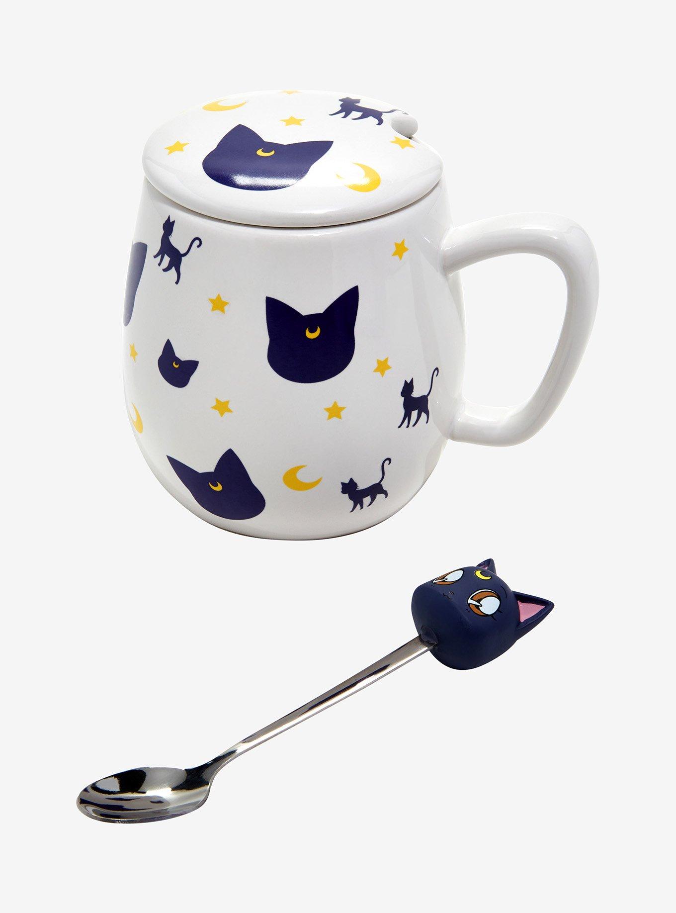 Sailor Moon Luna Mug With Lid & Spoon, , alternate