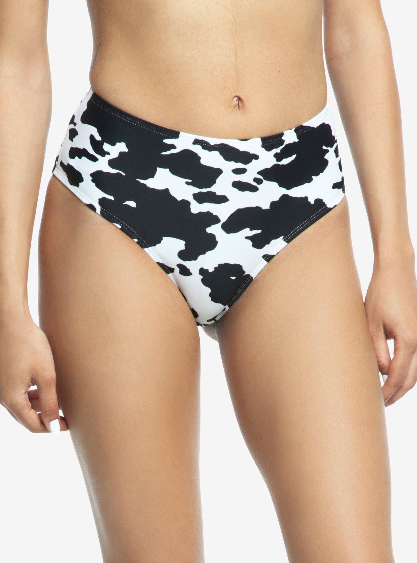 Cow Print Swim Bottoms, MULTI, alternate