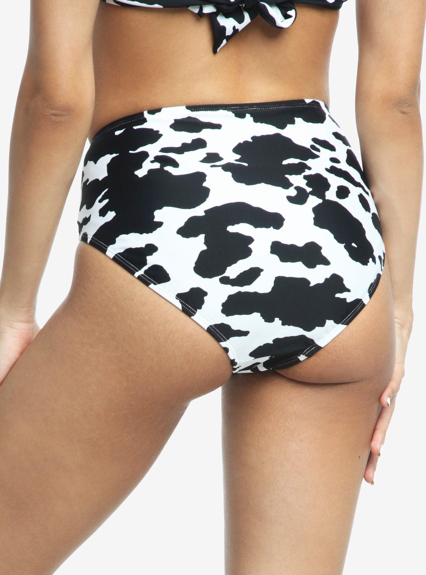 Cow Print Swim Bottoms, MULTI, alternate