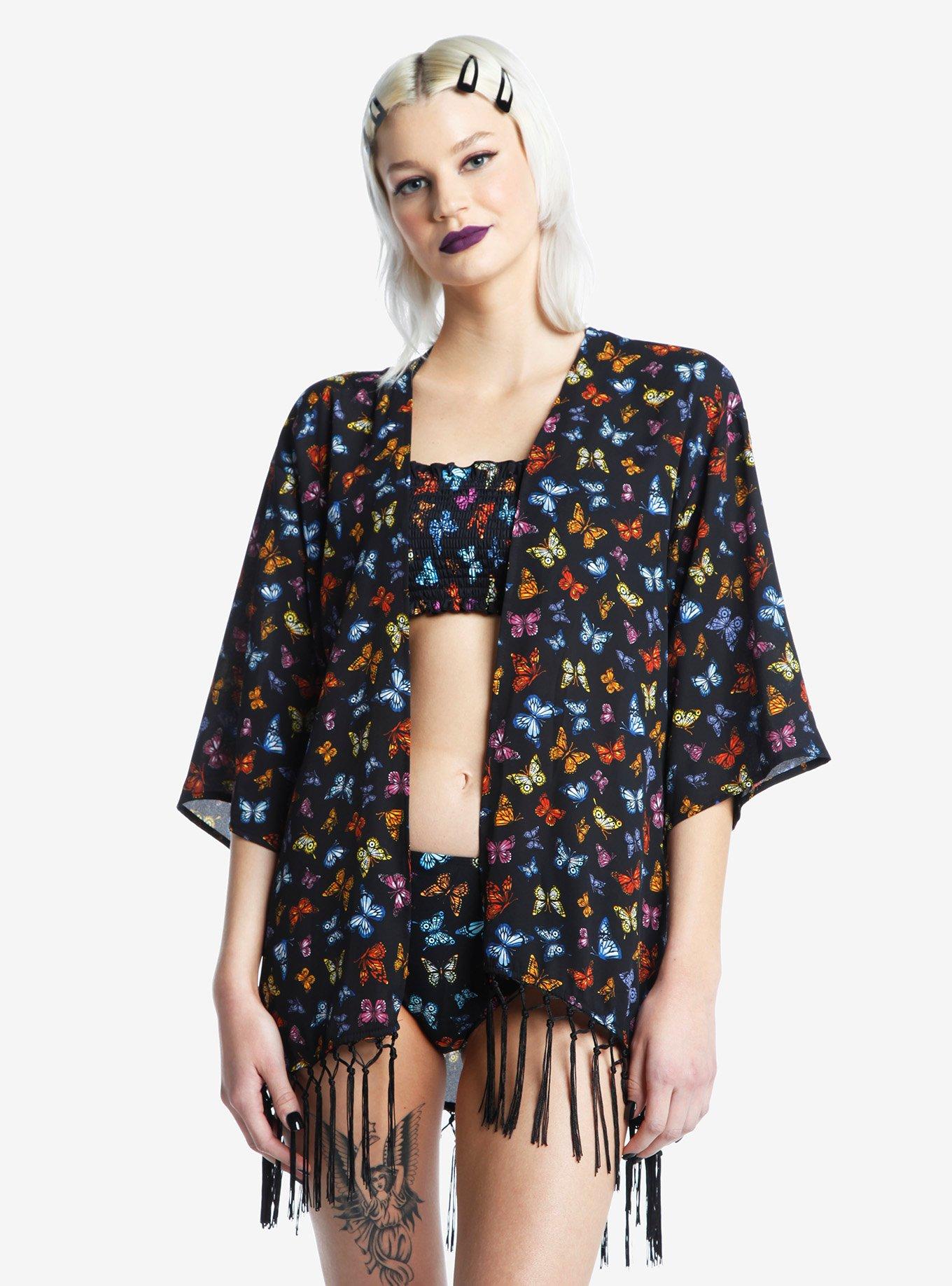 Rainbow Butterfly Duster Cover-Up, MULTI, alternate