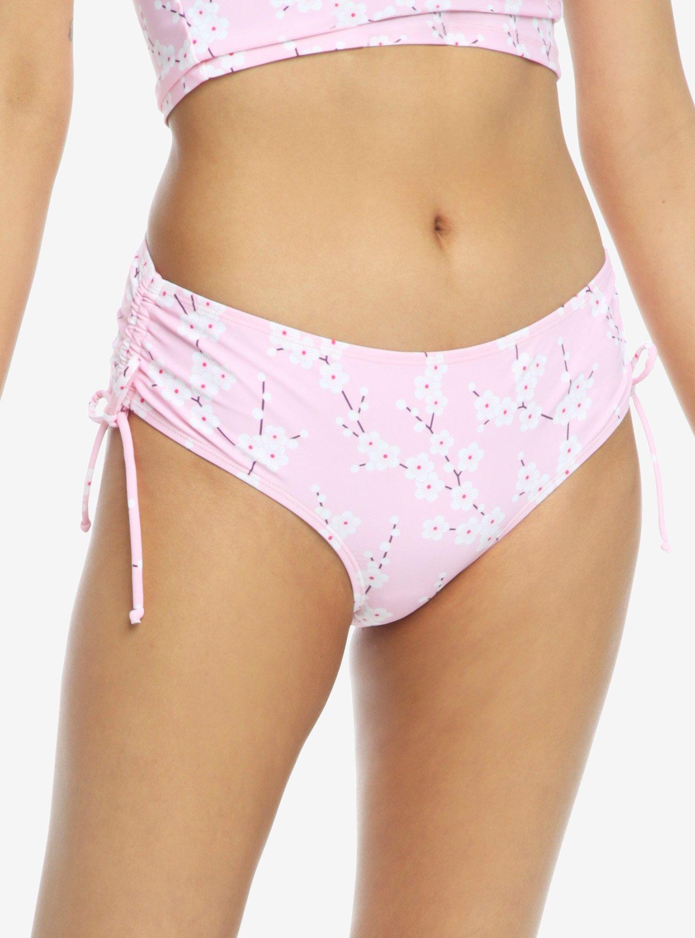 Cherry Blossom Cinched Swim Bottoms, MULTI, alternate