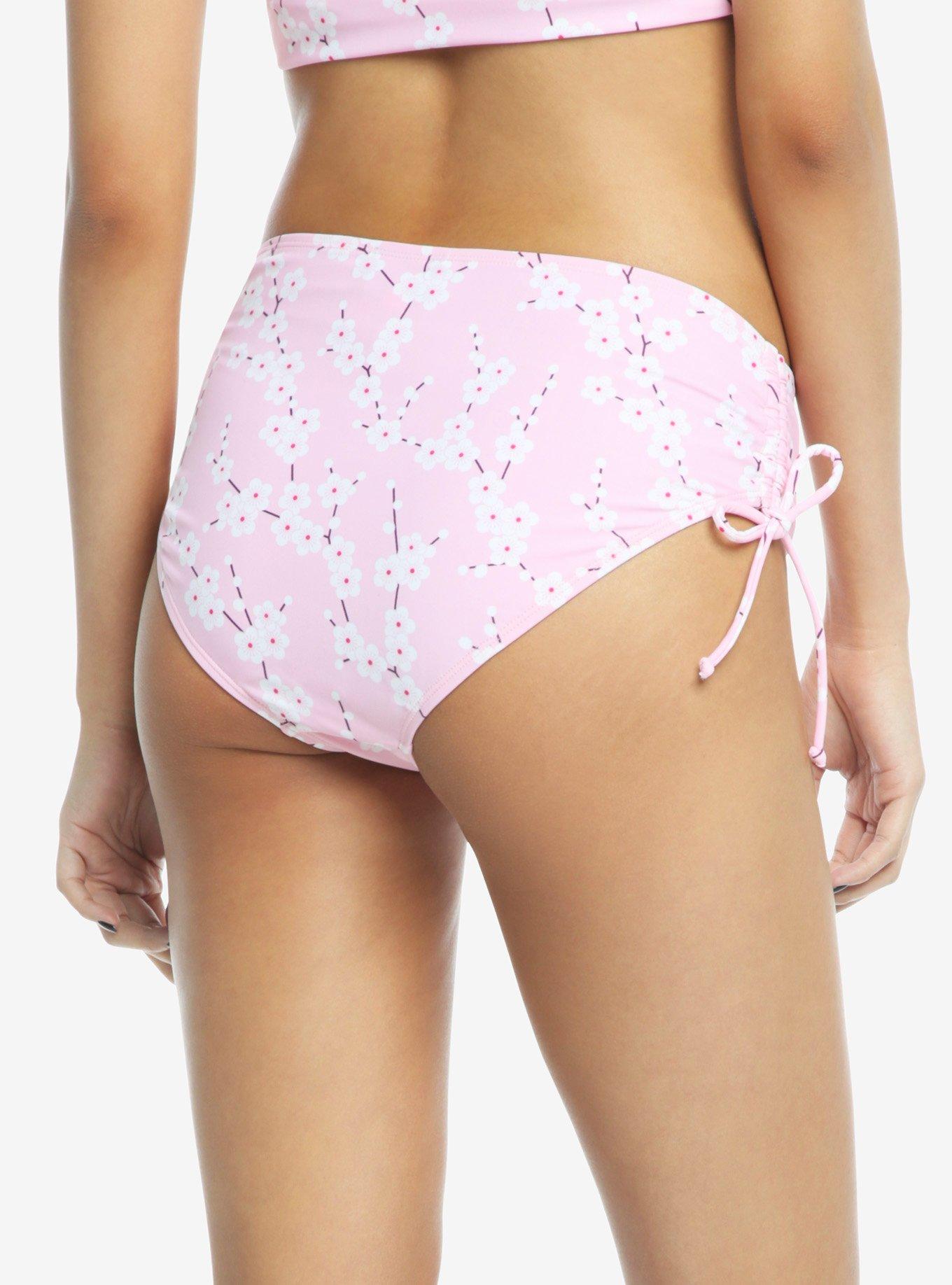 Cherry Blossom Cinched Swim Bottoms, MULTI, alternate